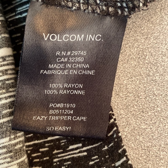 Volcom - sleeveless kimono cardigan. Size XS - Picture 4 of 8